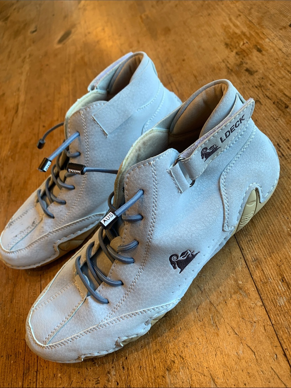 Womens Light Blue Barefoot Style High-Top Shoes